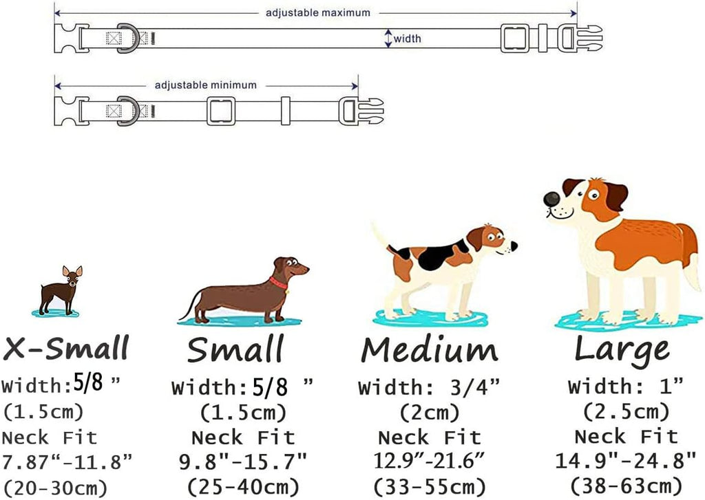 Mihqy Dog Collar for Small Dogs, Fashion Design, Floral Pink,S