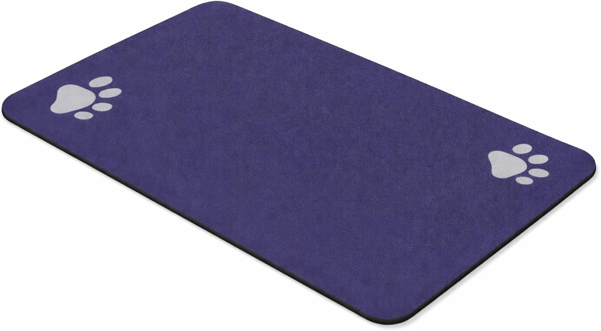 Absorbent Dog Water Bowl Mat, Quick Dry, Non-Slip, for Messy Drinkers