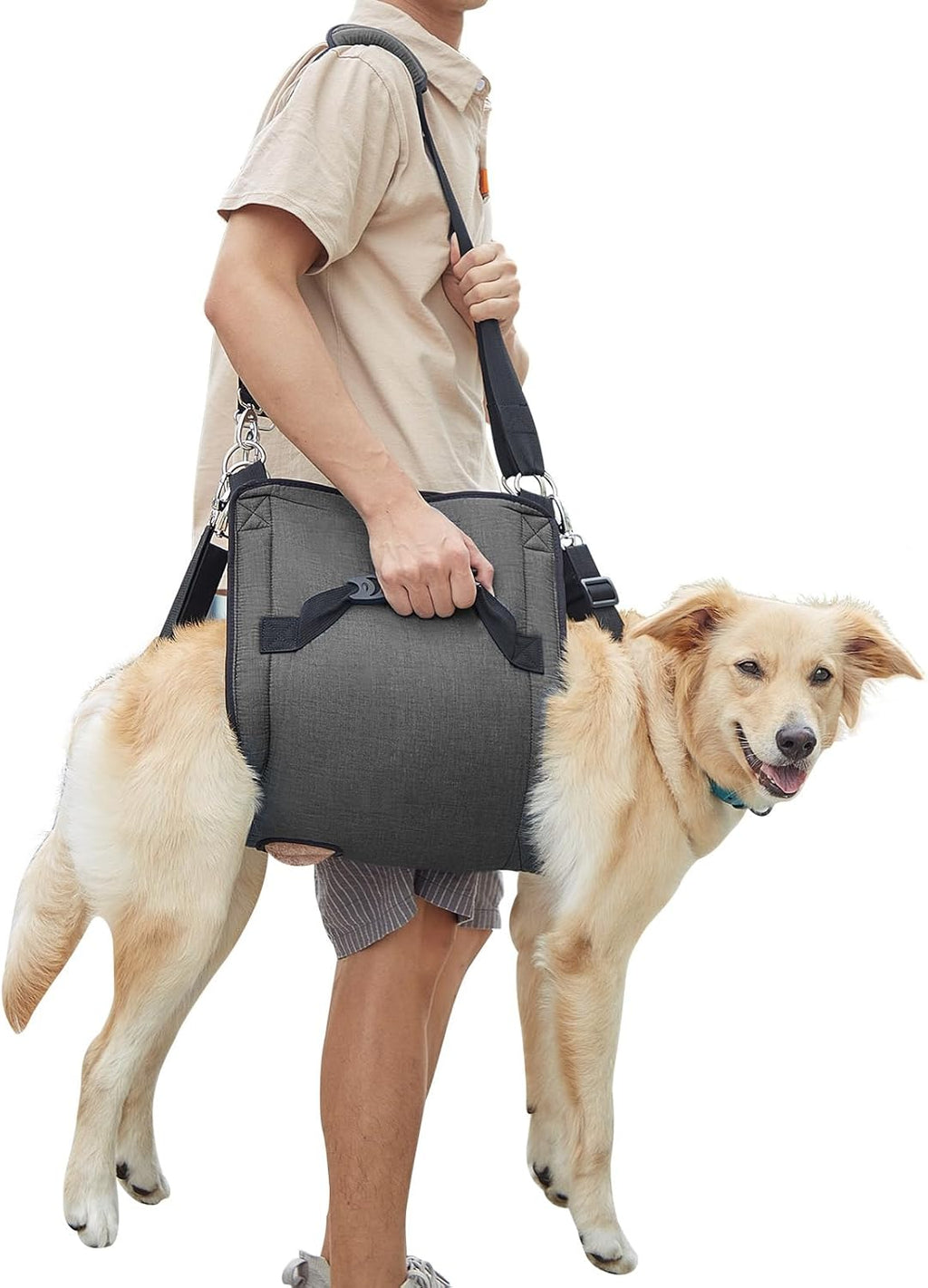 COODEO Dog Carry Sling, Emergency Backpack Pet Legs Support & Rehabilitation Dog Lift Harness for Nail Trimming, Dog Car