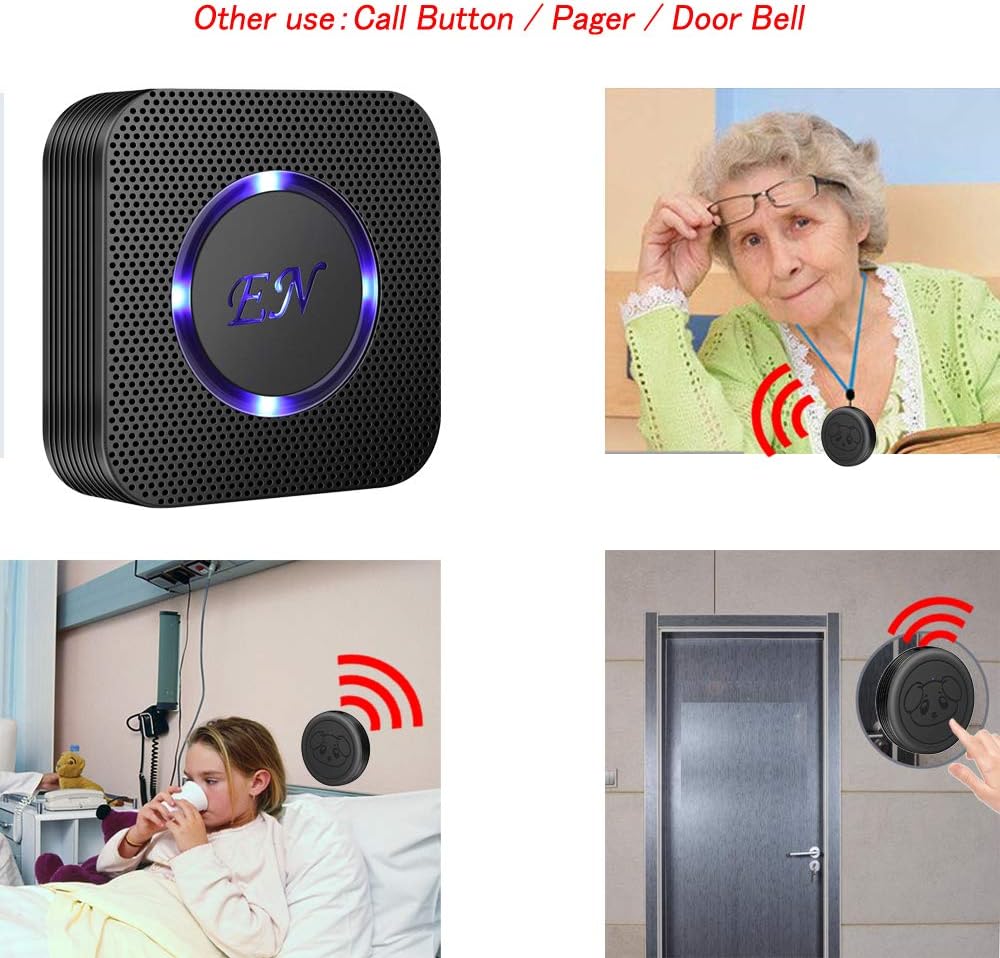 Dog Door Bell, Wireless Doggie Doorbells for Potty Training, Door Bell for Dogs to Go Outside, Dog Bells with 1 Receiver