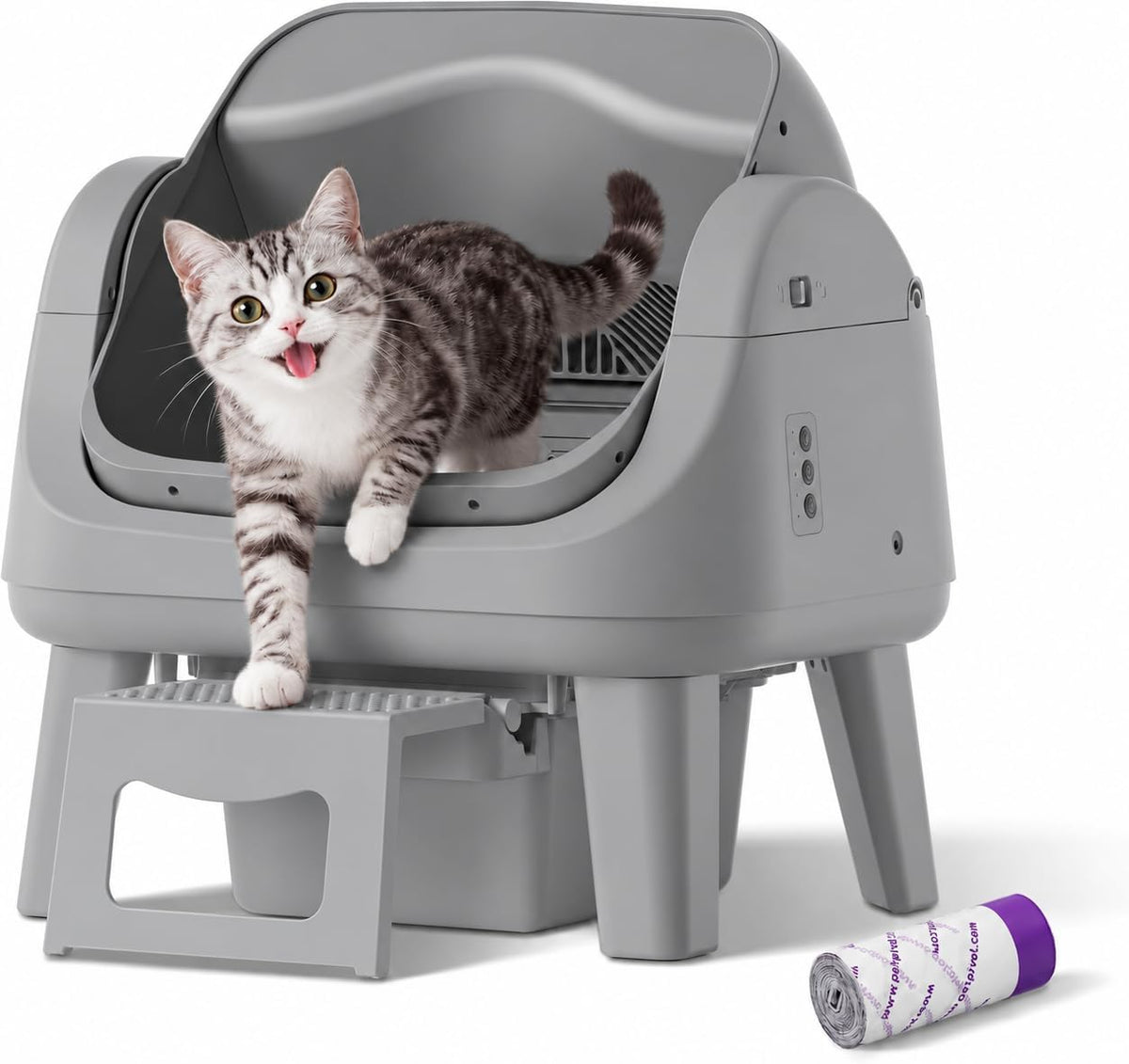 Automatic Litter Box, Self Cleaning Litter Box with Safety Sensors