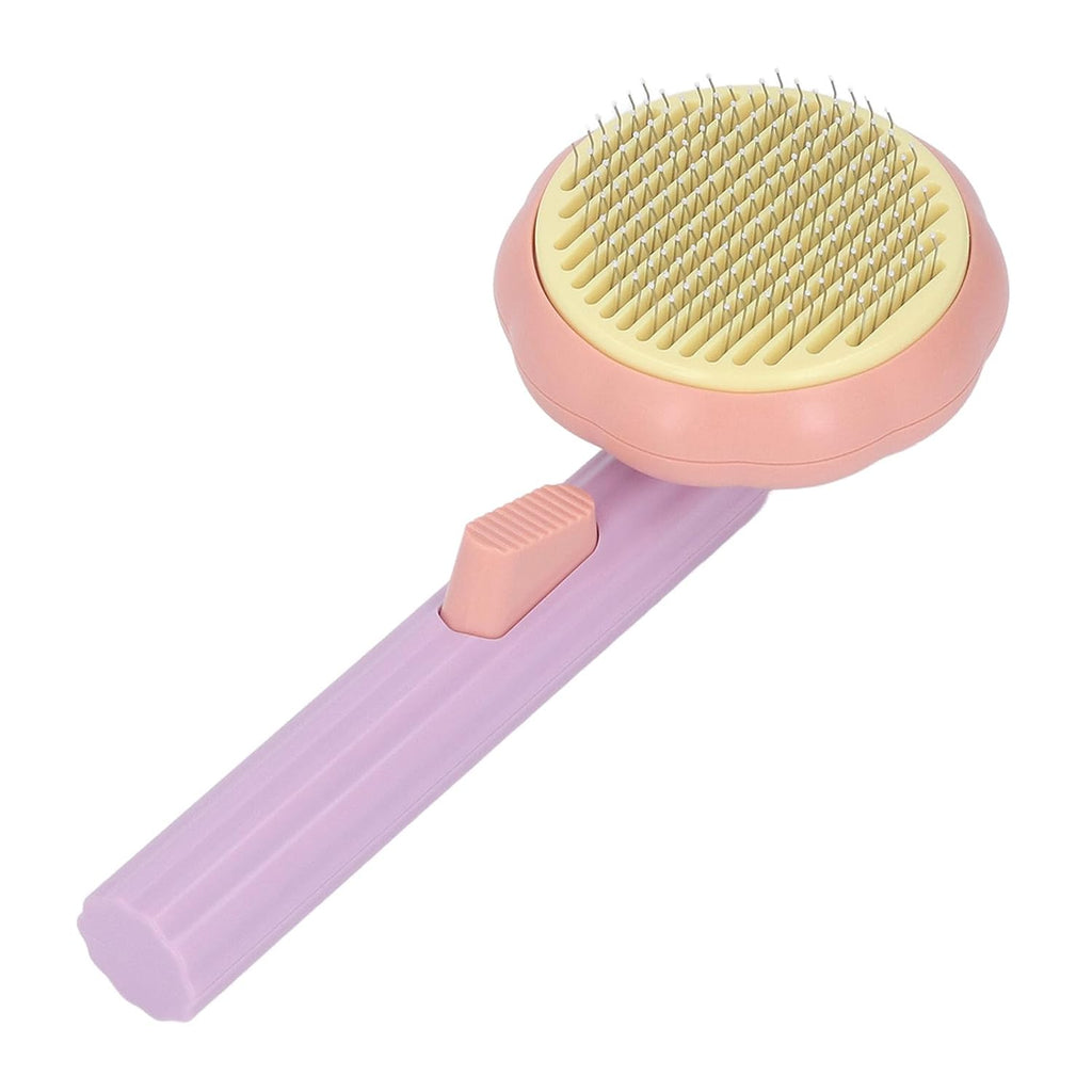 Pet Pumpkin Brush for Shedding, Selfcleaning Design (Green)