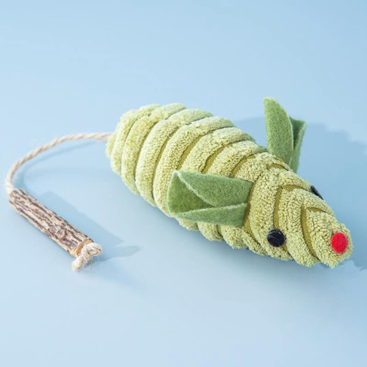 Interactive Cat Toys Simulation Stuffed Animals Mice Toy Mouse Shape for Cats Toy for Cats Kitten, Green