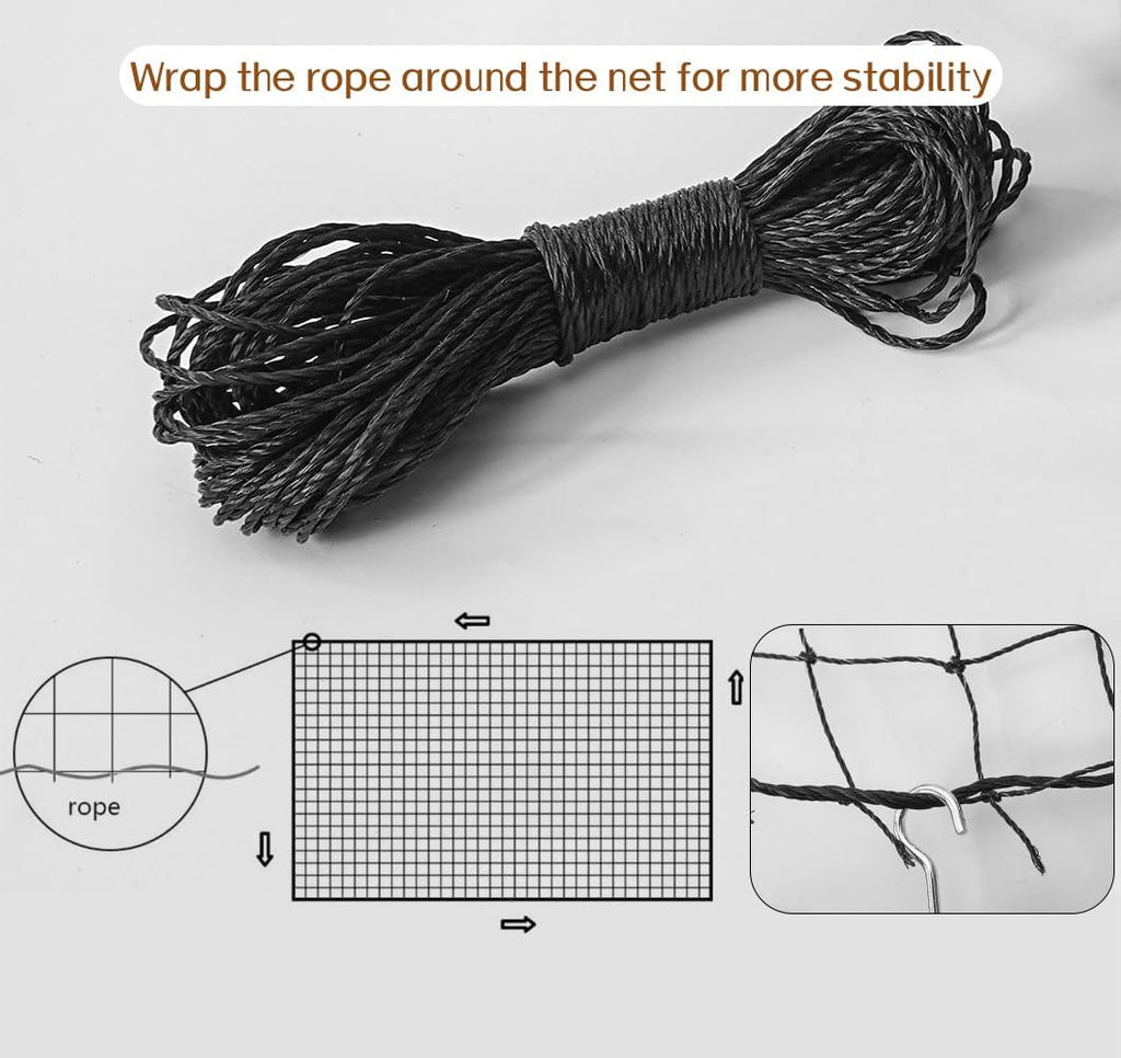 Cat Balcony Net, Steel Wire Reinforced, Anti-Fall Fence, Safety Net, Extra Strong (10 X 13 Ft)