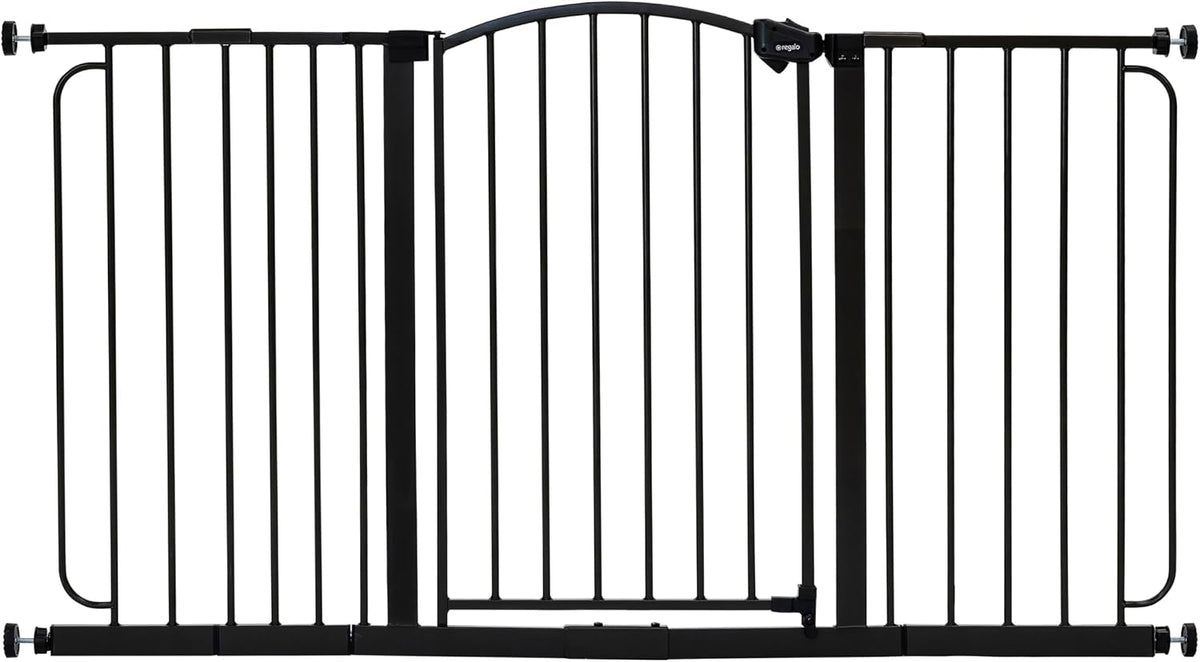 Regalo Safety 30.5"-58" Extra Wide Baby Gate, Bottom of Stairs & Doorways