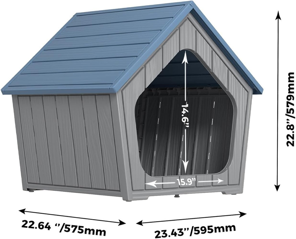 Small Dog House Indoor/Outdoor, Blue
