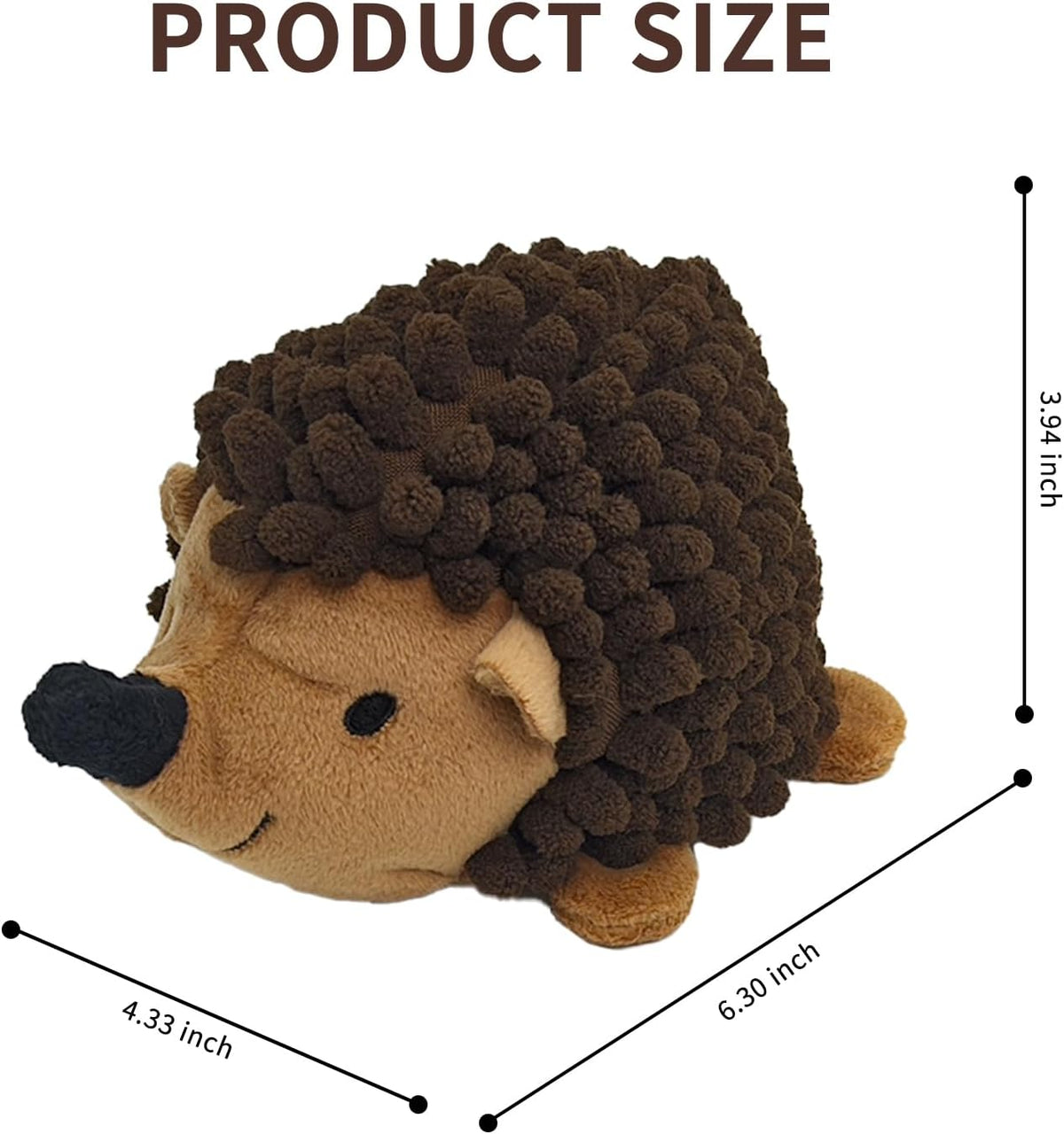 2-in-1 No-Stuffing Hedgehog Dog Toys 3 PCS, Squeaky Ball for Throwing Play