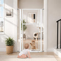 56” Extra Tall Cat Gate for Doorway, 29.5-33.46" Wide Clear Gate