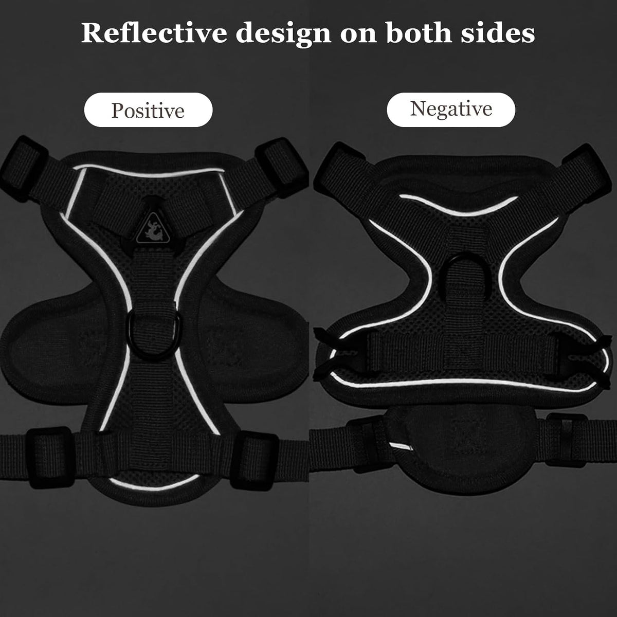 shudyear Cat Chest Harness and Leash Set Adjustable Anti-Escape Soft Mesh Cat Vest for Walking Outdoor(Blcak, M)