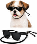 G014 Retro 80s Pet Dog Sunglasses Teacup Toy Small Medium Breed (S Dog up to 15 lbs, Black)