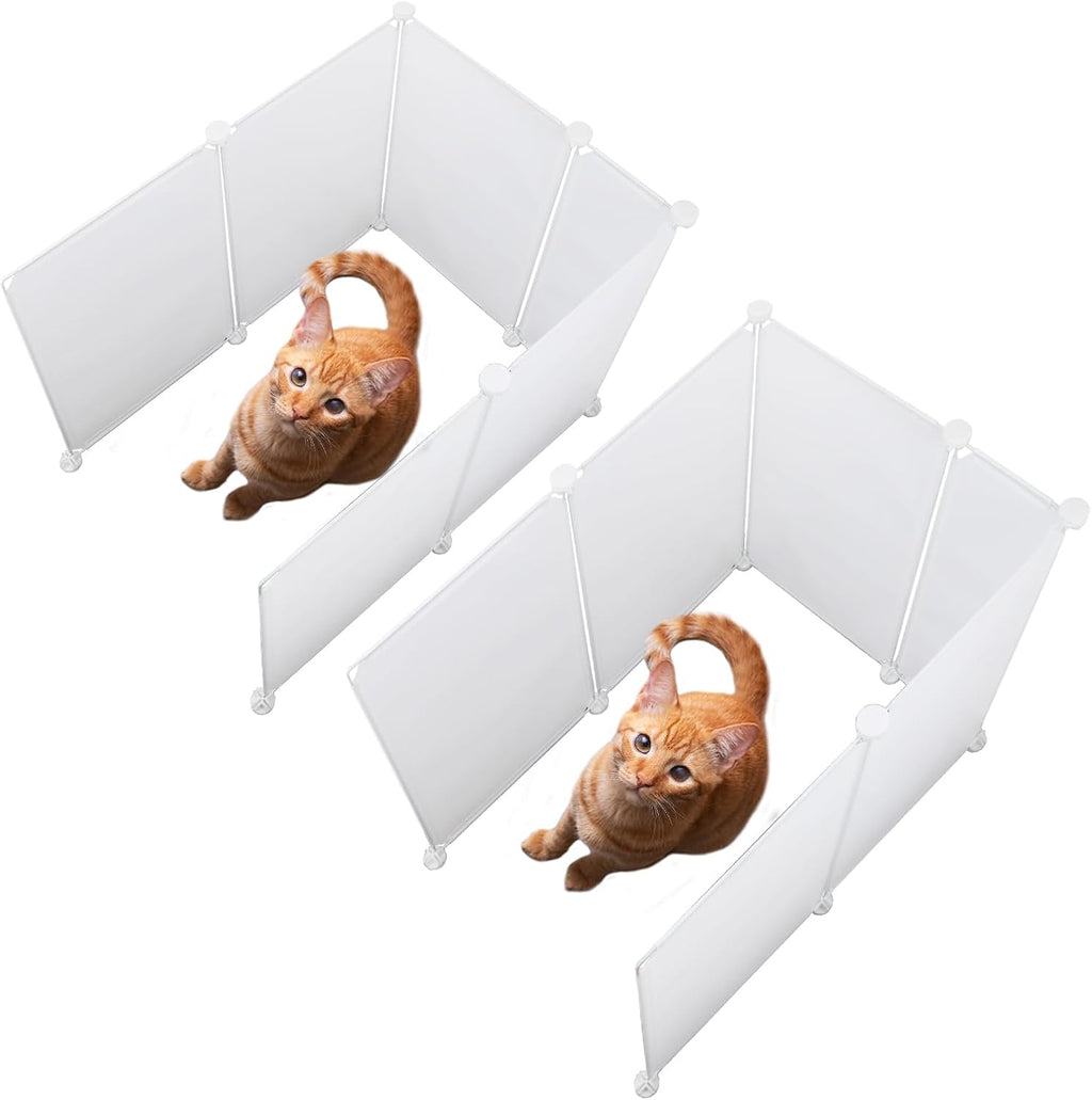 FHTONGE Large Cat Litter Box Enclosure Splash Guard to Protect Wall Floor