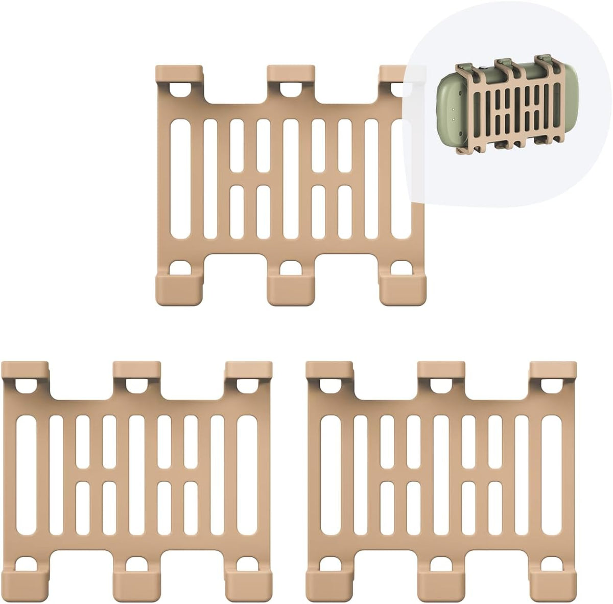 Tractive Rubber Clip Mount x2 for Tractive Dog 6 GPS Tracker (Brown)