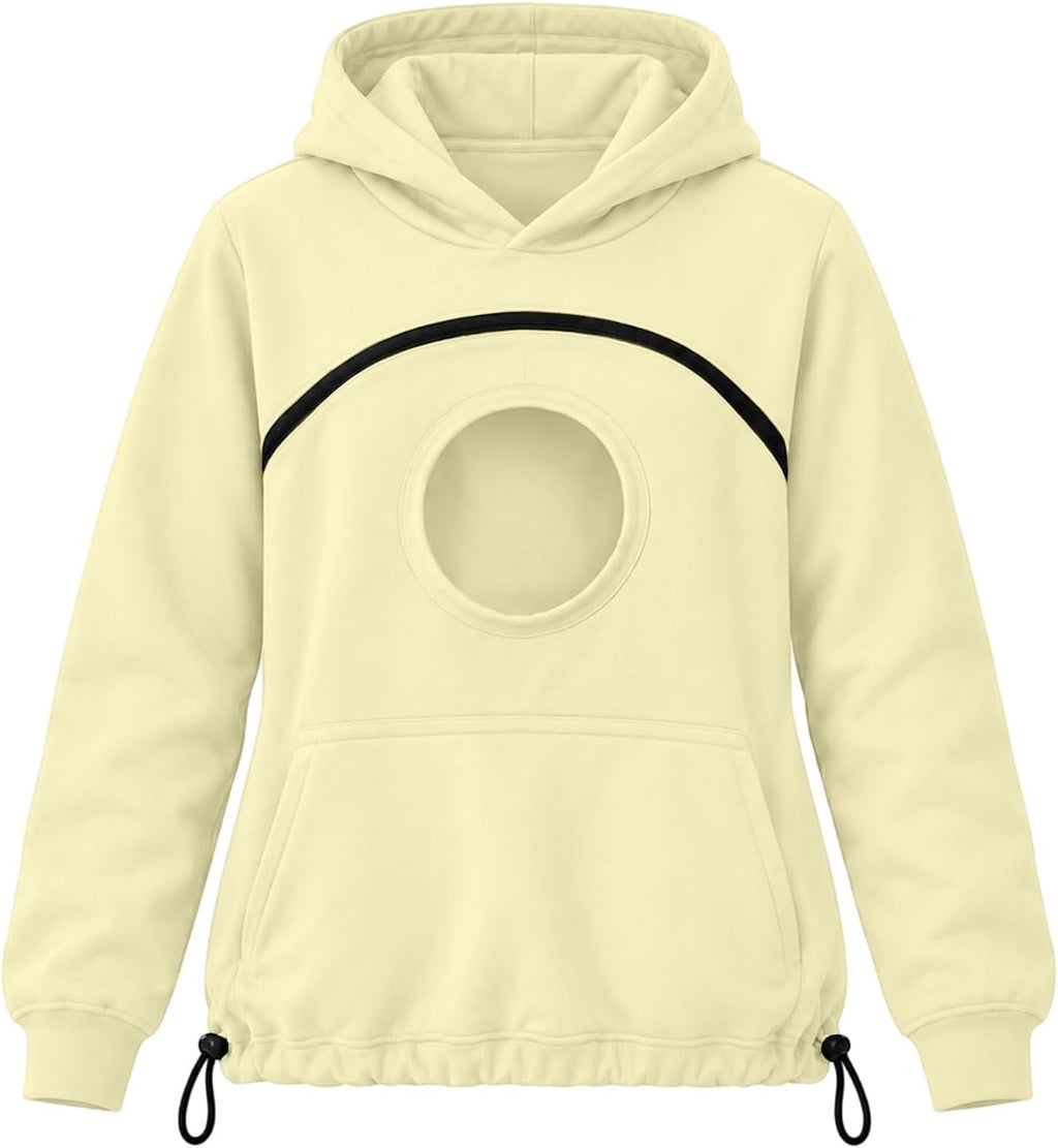Pet Pouch Hoodie Zipper Front Pocket Cat Dog Carrier Sweatshirt