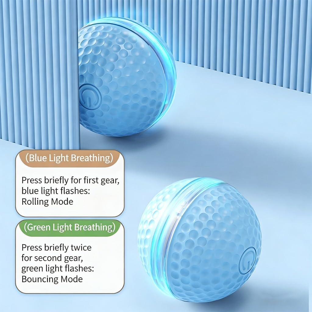 Lightup Cats Toy Ball Automatic Rolling Ball ChewProof Design Pet Teaser Toy