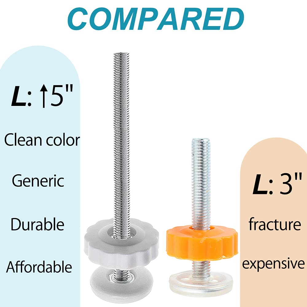 PAFOWO 4 Pack 8MM Baby Gates Replacement Parts, Threaded Spindle Rod Kits