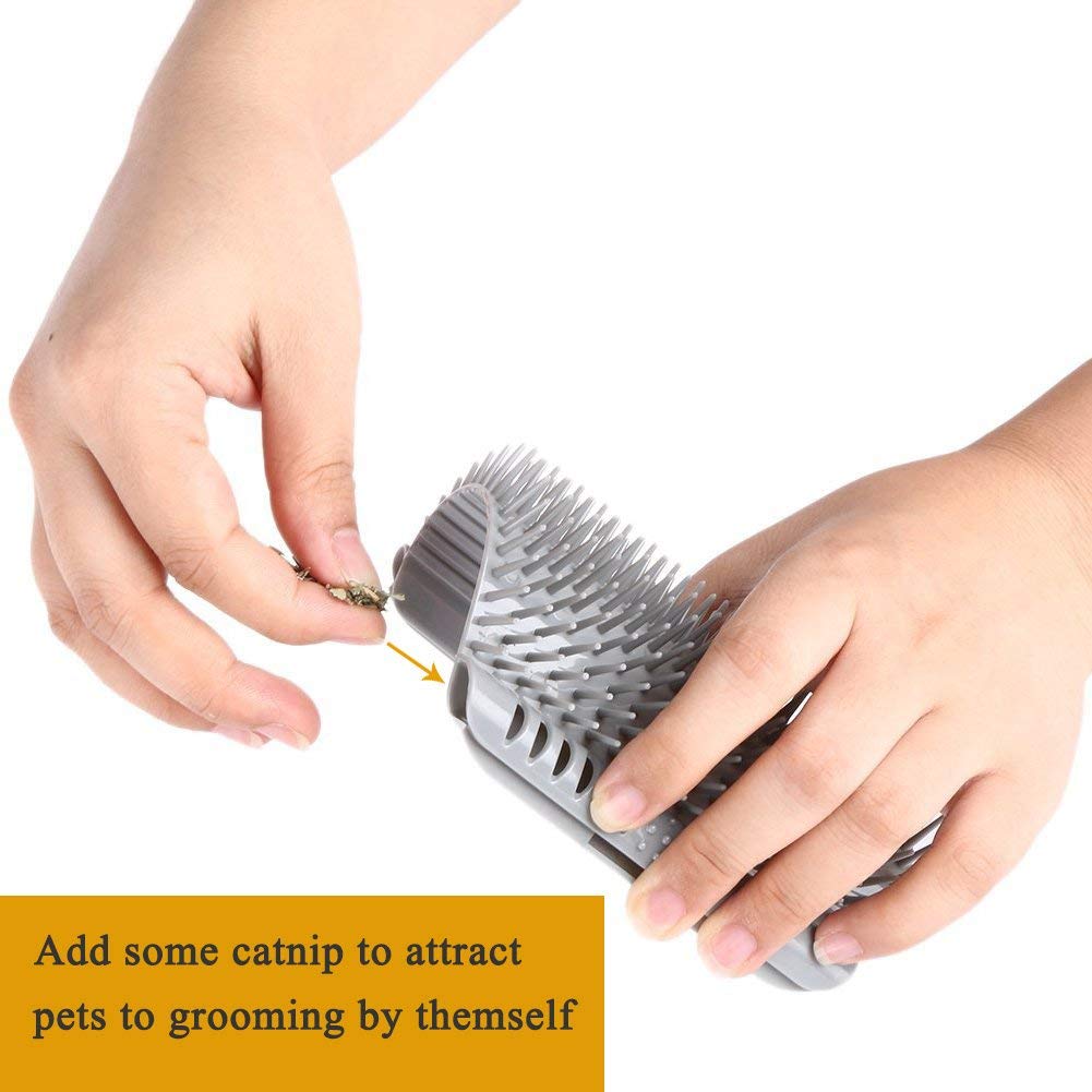 3.0 Softer Cat Self Groomer with Catnip, Dog Cat Corner Groomer Comb