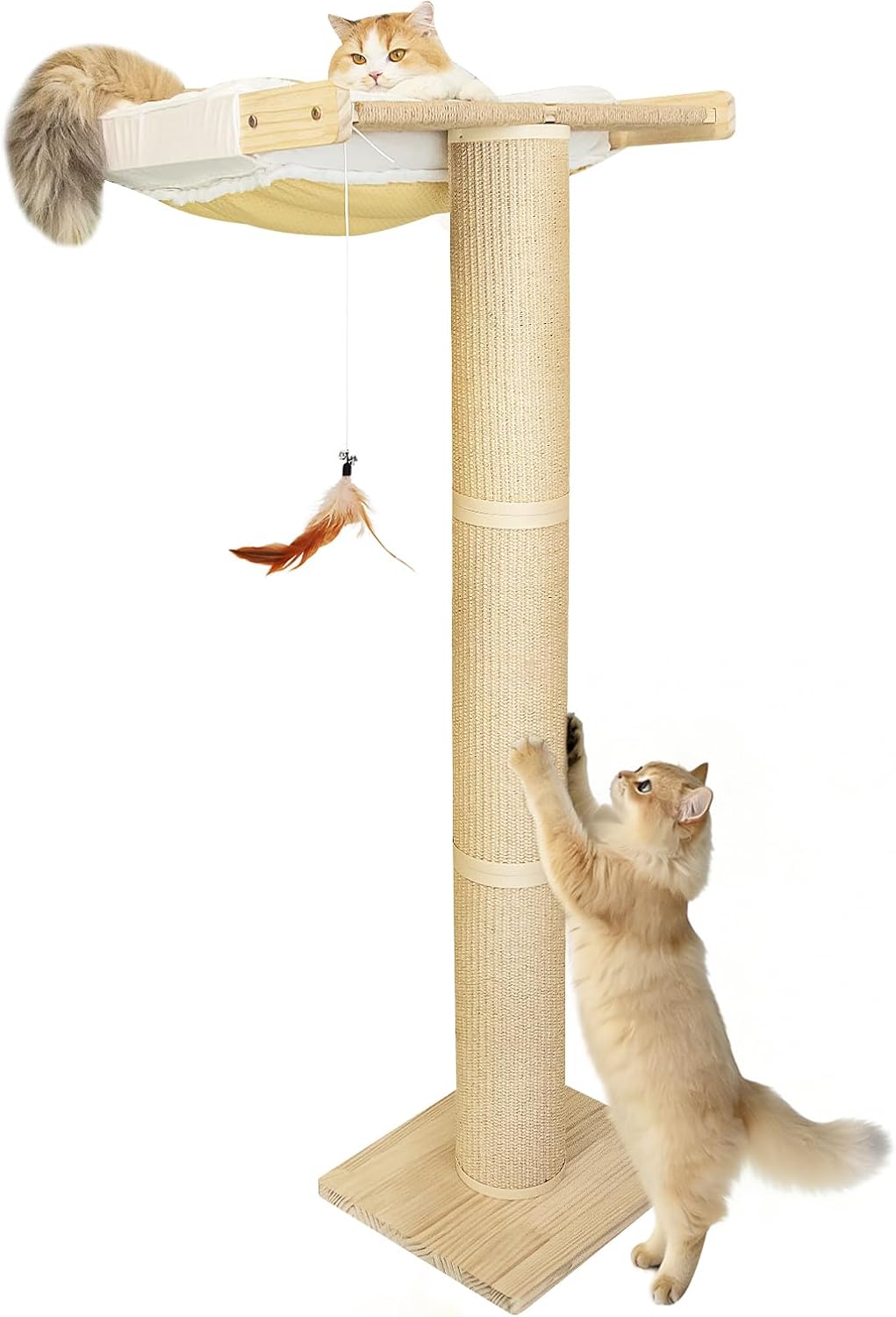 54" Tall Cat Scratching Post with Window Perch