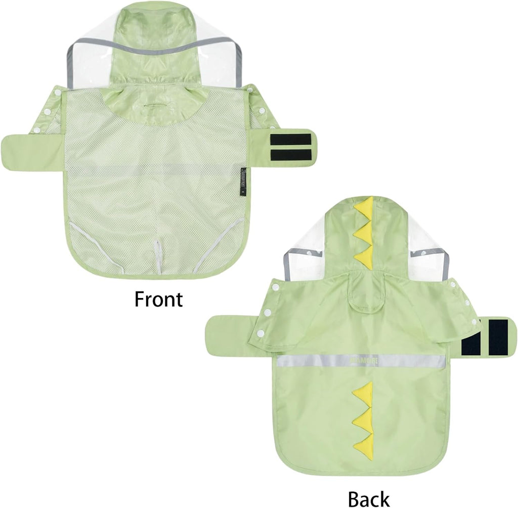 MAMORE Waterproof Dog Raincoat,Adjustable Dog Rain Coat with Hood