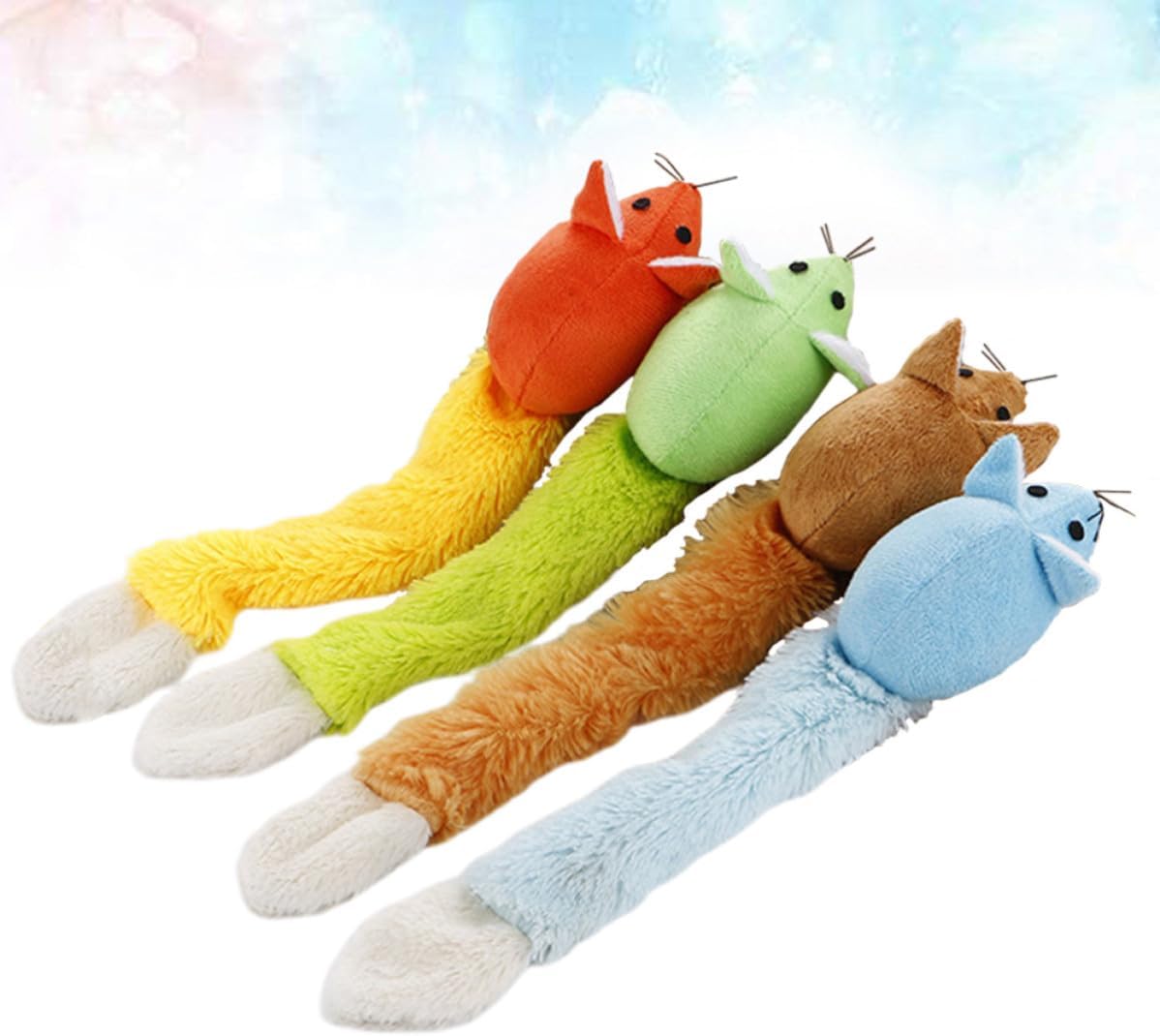 LIFKOME Plush Cat Chew Toys Rat Shaped for Kittens and Cats