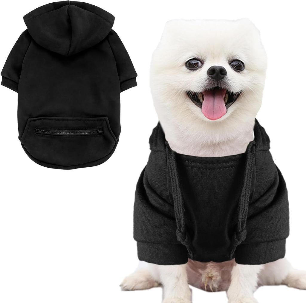 Pet Dog Cold Weather Coat with Pocket Winter Dog Hoodie Warm Puppy Clothes for Small Dogs Chihuahua Clothing (Medium, Y0