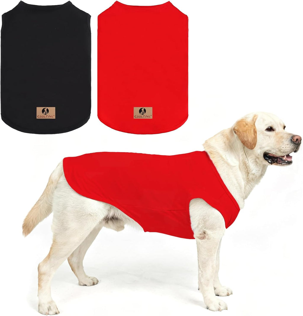 2 Pack Large Dog T- Shirts, Soft Cotton Dog Clothes Tank Top, XXL