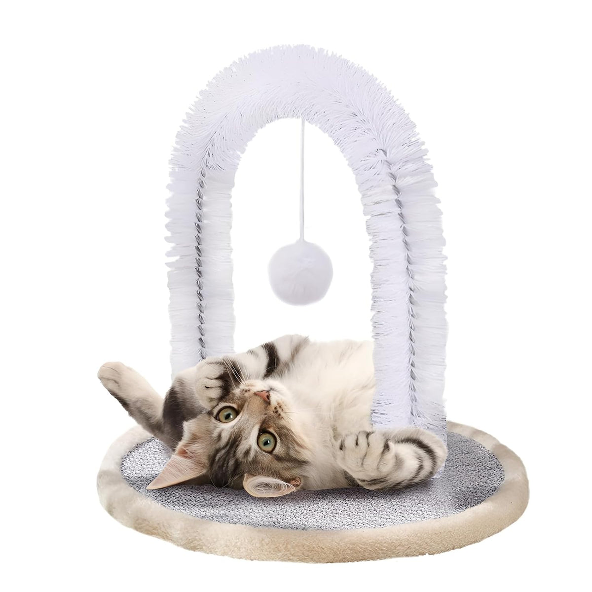 Cat Arch Self Groomer Brush, Beige
