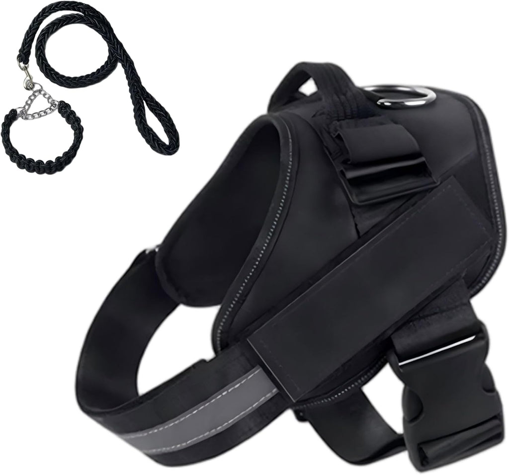 Dogshood No-Pull Harness Front Clip Easy On-Off Reflective (Rose Red,S)