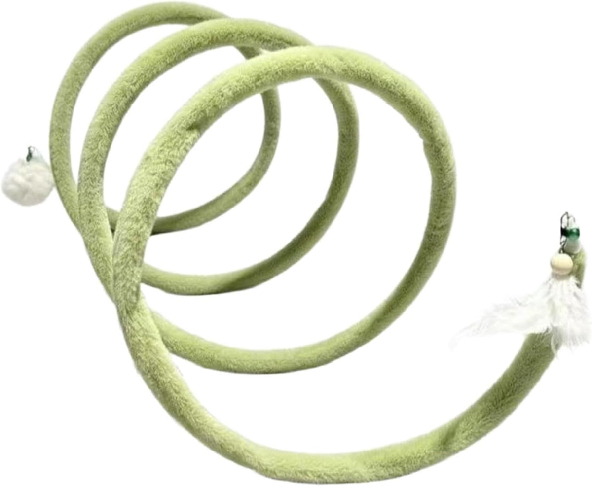 Cat Tunnel Toy Bendable Wavy - Pet Spring - Bell Plush Ball Tube
