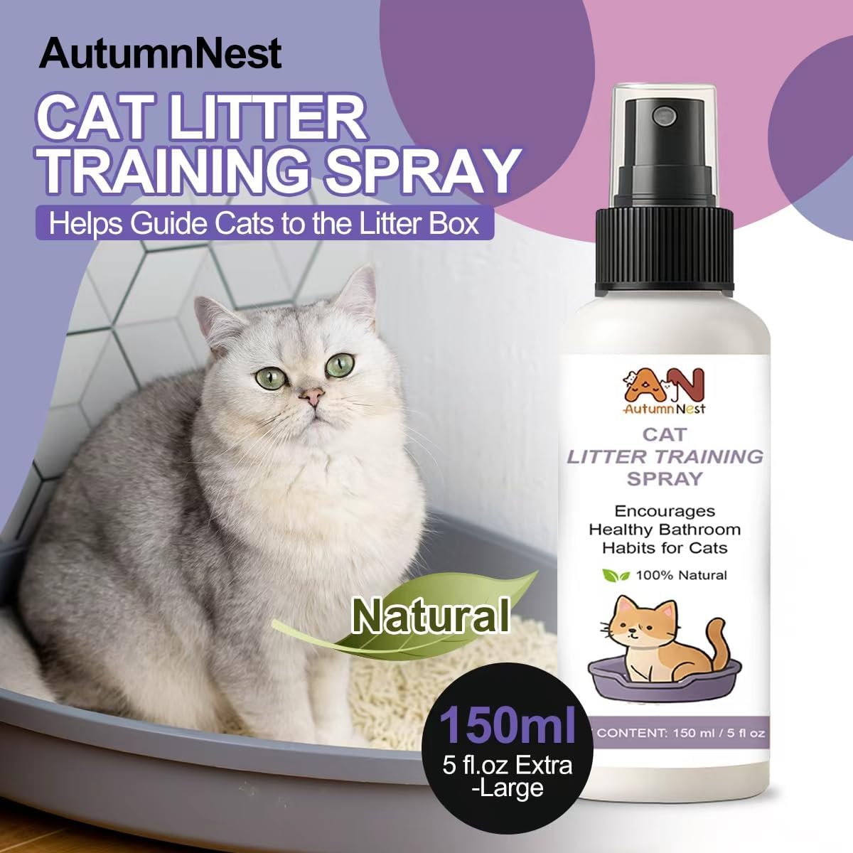 Litter Attractant for Cats, 150ml Cat Litter Training Spray for Kittens