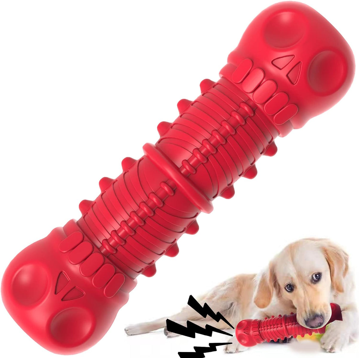 ZIKATON Dog Squeaky Toys for Aggressive Chewers, Durable Chew Toys for Large Medium Breed Dog, Dog Toys, Tough Durable D