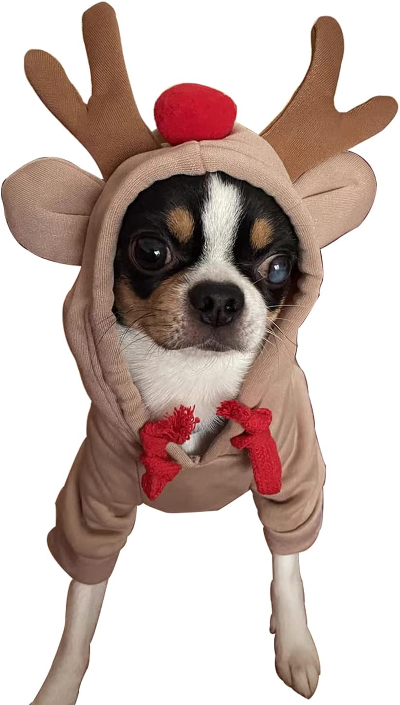 Dog Hoodie Basic Sweater Coat Cute - Frog Shape Warm Jacket Pet Cold Weather Clothes Outfit Outerwear for Cats Puppy Sma