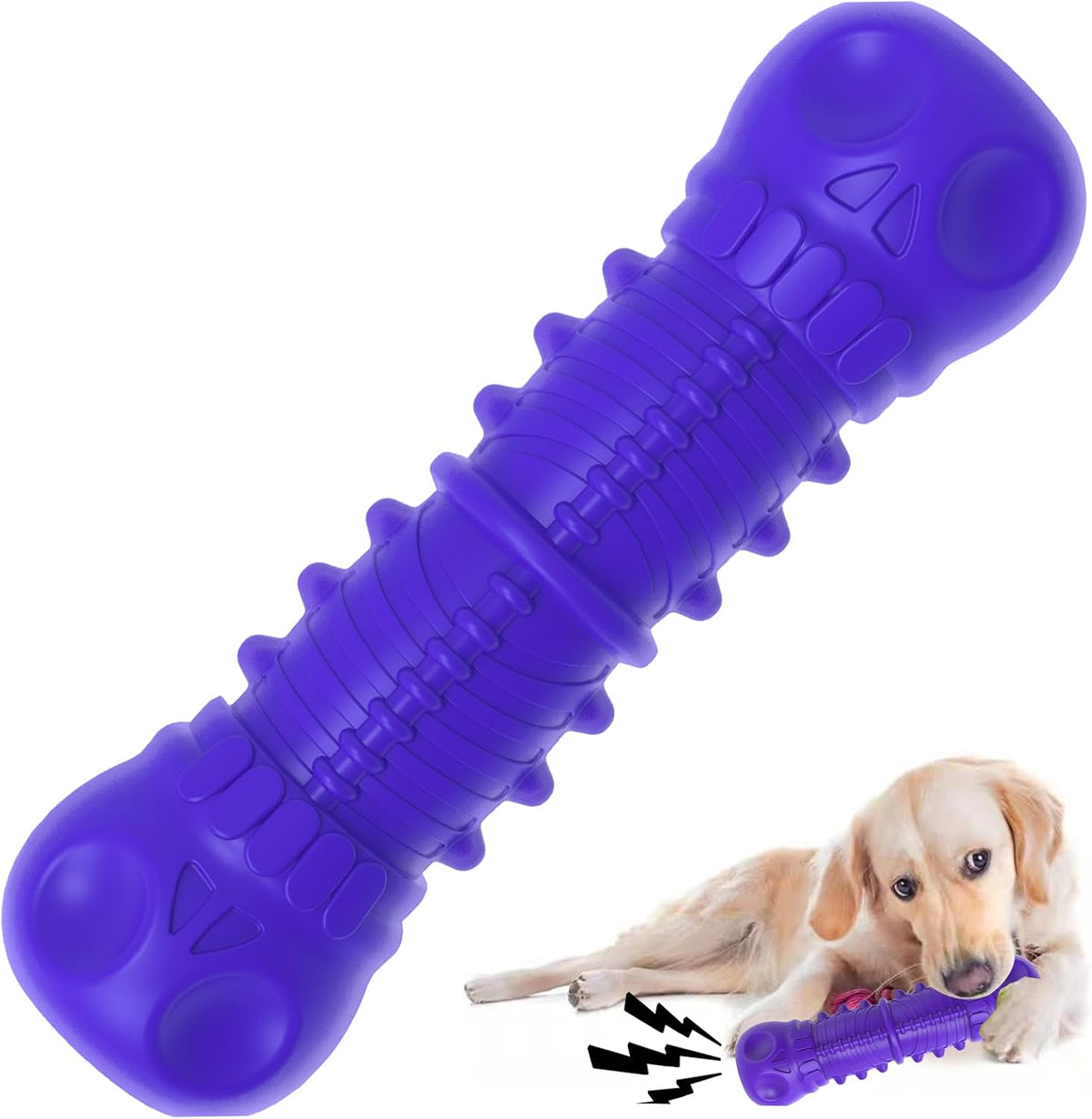 ZIKATON Dog Squeaky Toys for Aggressive Chewers, Durable Chew Toys for Large Medium Breed Dog, Dog Toys, Tough Durable D