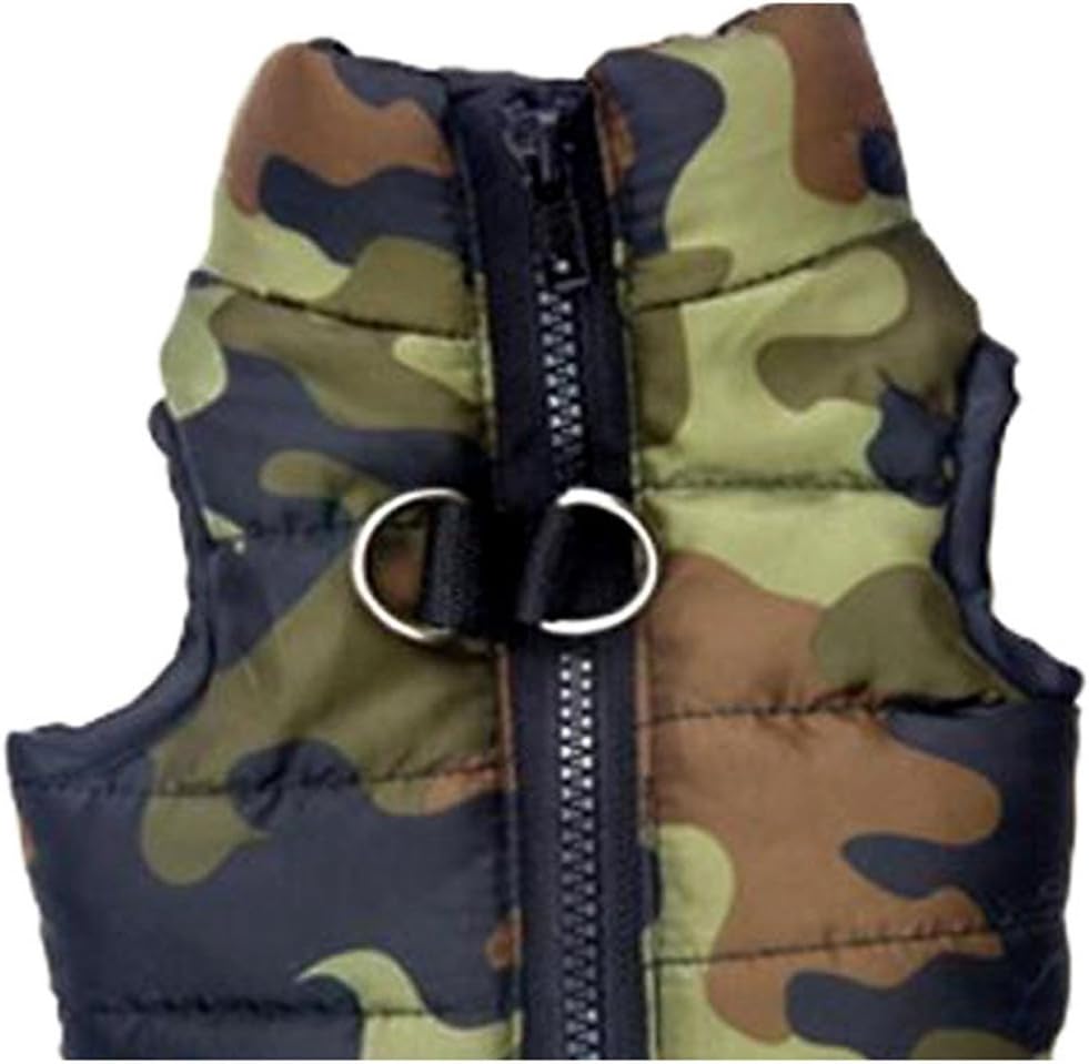 Winter Dog Vest - Warm Coat for Cold Weather, Windproof & Waterproof. Small Dogs ONLY - Teddy, Chihuahua, Yorkshire. Cam