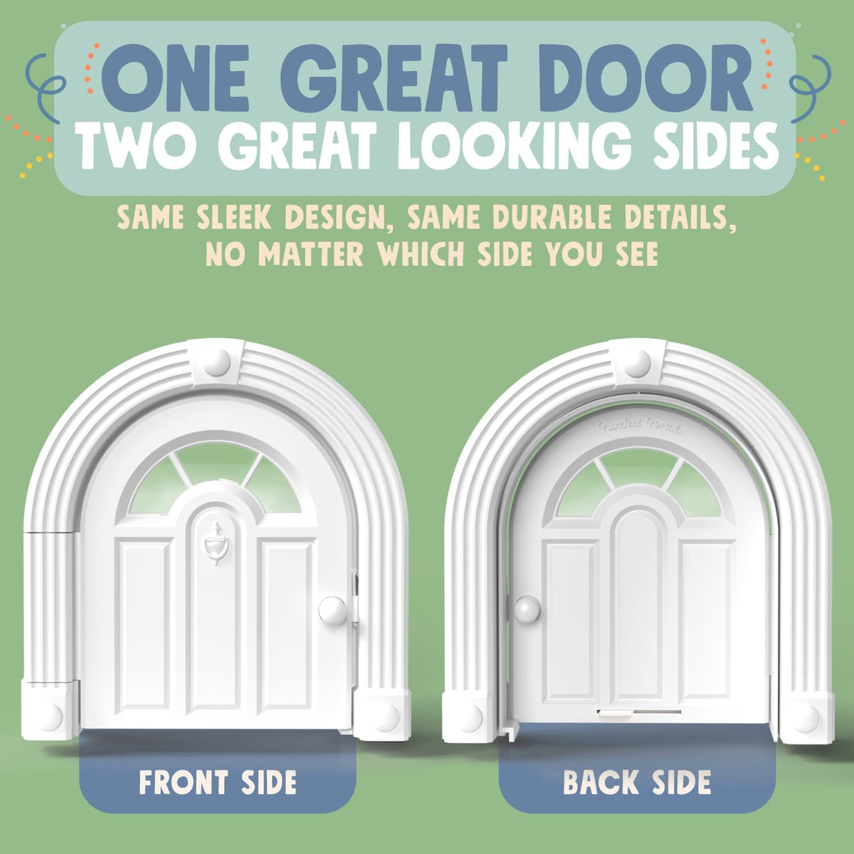 Purrfect Portal Meow Manor® Cat Door Interior Door - No-Flap, Fits Cats Up to 20 lbs, Easy DIY Setup, No Training Needed