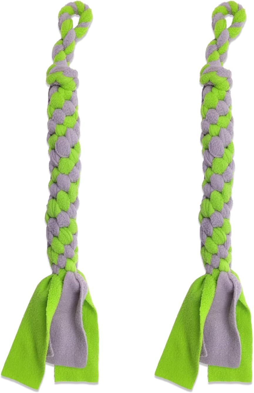 Dog Fleece Rope Teaser Toy as Replacement to Chase and Tug (A-2PCS)