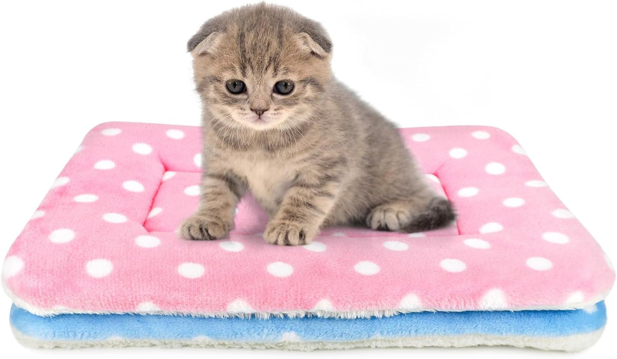 2 Pack Cat Blanket for Indoor Cats, Ultra Soft & Warm Calming Bed