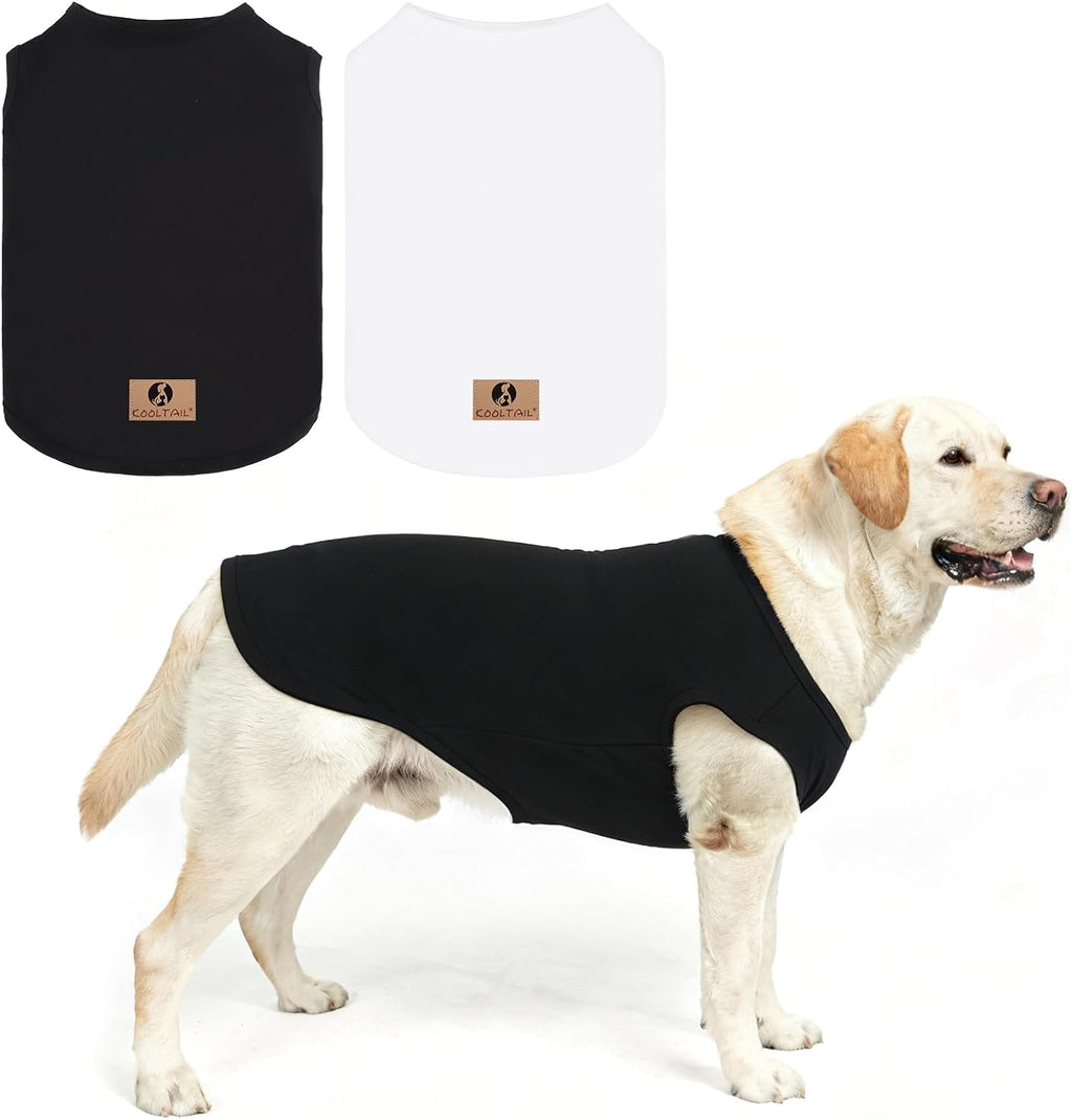 2 Pack Large Dog T- Shirts, Soft Cotton Dog Clothes Tank Top, XXL