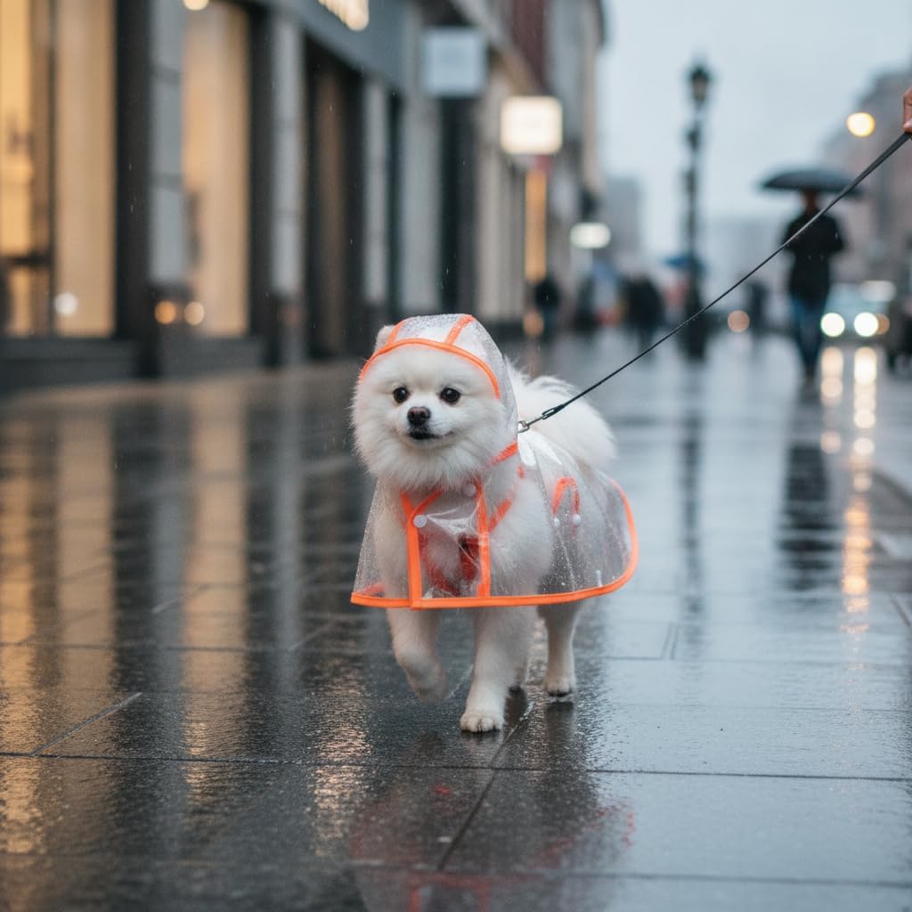 Dog Raincoat, Waterproof Dog Raincoat, M (for 3-5)