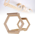 Wooden Ceiling Mounted Cat Bridge, DIY Cat Wall Shelves with Rope Walkway
