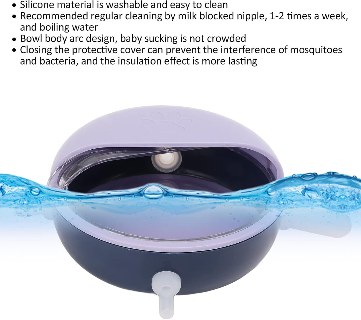 HURRISE Silicone Nipple Feeder Silicone Kitten Nipple Feeder for Newborn