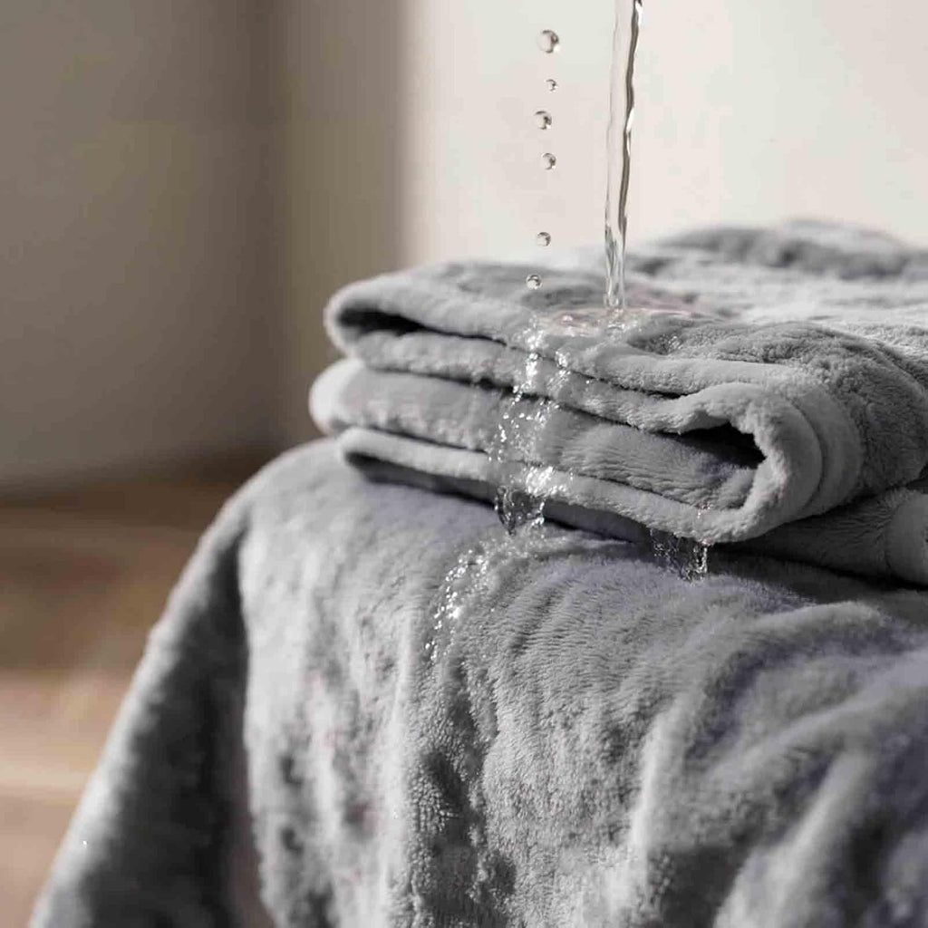 Waterproof Travel Blanket - Super Soft Flannel Throw with Leak-Proof Layer