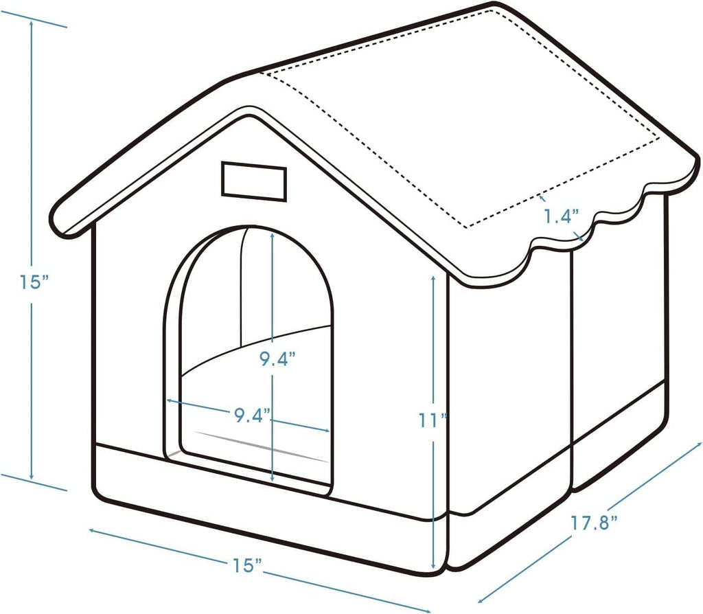 Dog House Indoor, M Size Indoor Dog House for Medium and Small Dog