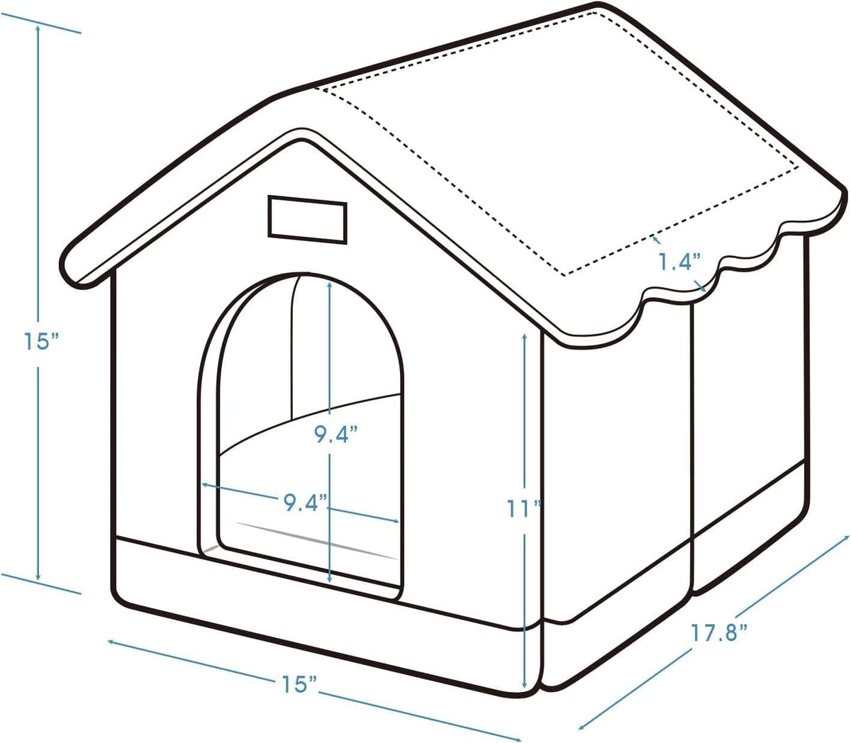 Dog House Indoor, M Size Indoor Dog House for Medium and Small Dog