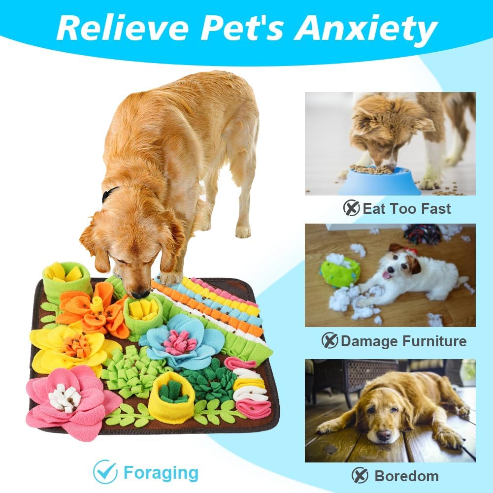 OSDUE Snuffle Mat for Dogs 15.3''x15.3'' for Boredom and Mental Stimulation