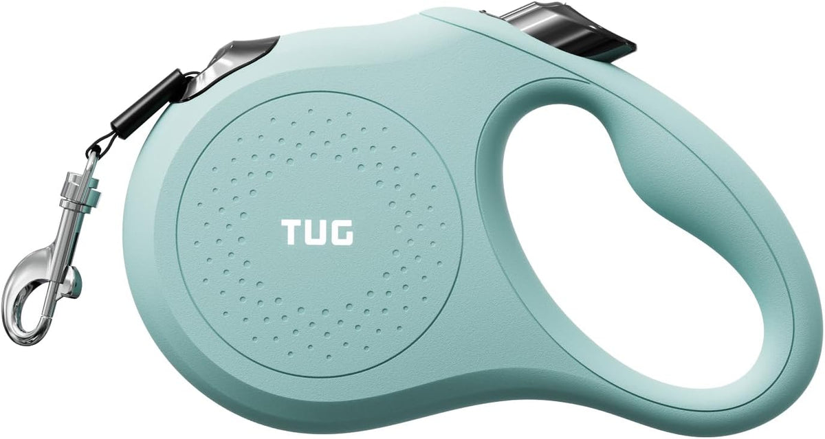 TUG Quest Retractable Dog Leash | 360° Tangle-Free | 16 ft Tape (S, Cream)