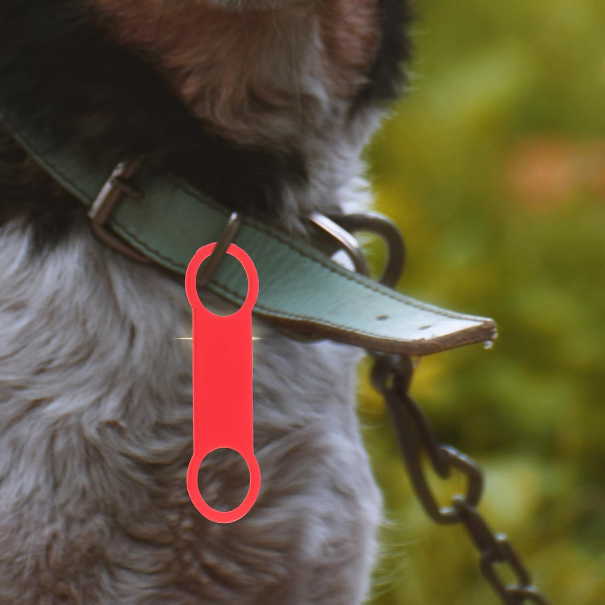 6pcs Red Silicone Slide-on Dog Tag Holder Replacement Band