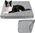 Waterproof Dog Bed Cover, Grey Bone Print 27 x 36 x 4 Inch, Cover Only