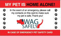 Pet Home Alone Emergency Wallet Cards (Set of 5)