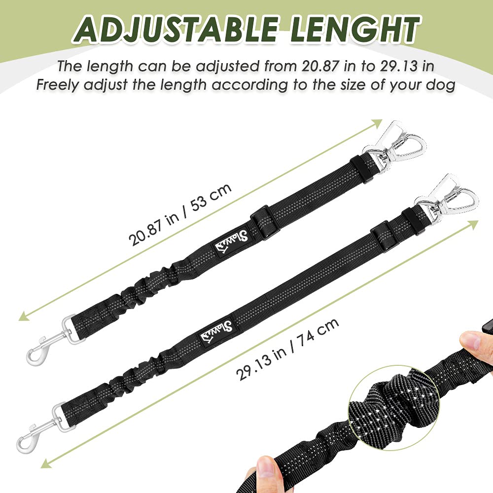 SlowTon Dog Seat Belt and Harness for Car, 2 in 1 Seatbelt Buckle, B M