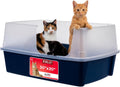IRIS USA XX-Large Side Entry Cat Litter Box, Navy